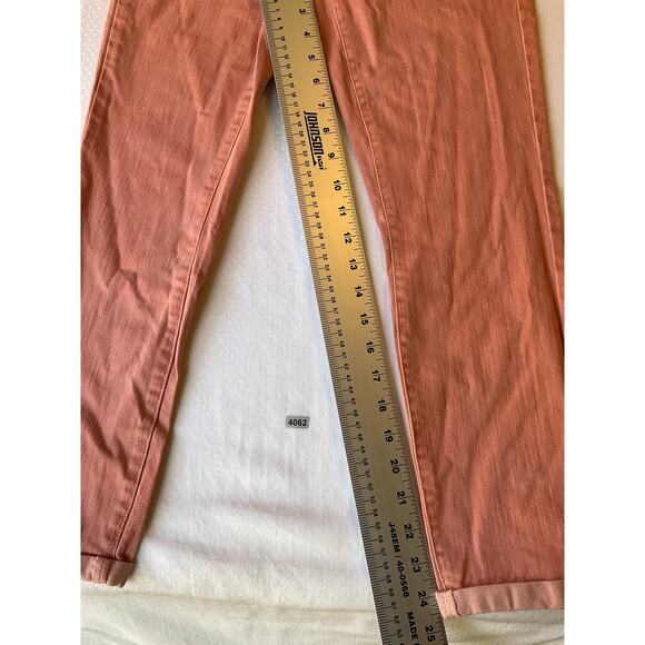 Jessica Simpson Rolled Crop Skinny Jeans size 4/27 Pink Mid Rise Stretch - Picture 5 of 11